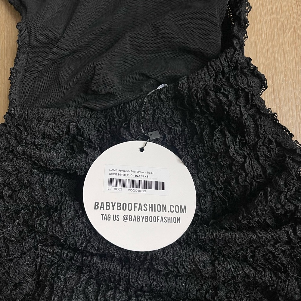 Babyboo Stretchy Black Midi Dress - Picture 5 of 8